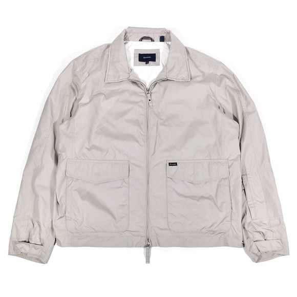 Faconnable Lightweight Cargo Windbreaker Zip Jacket Light Gray Modern Mens Large - Picture 1 of 10